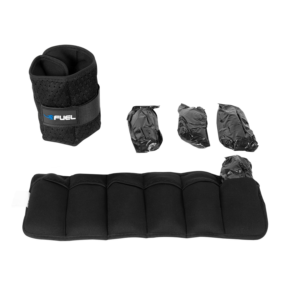 Fuel Pureformance Adjustable Wrist/Ankle Weights, 2.5-Pound Pair (5Lb Total - 6 Removable Weight Packs)